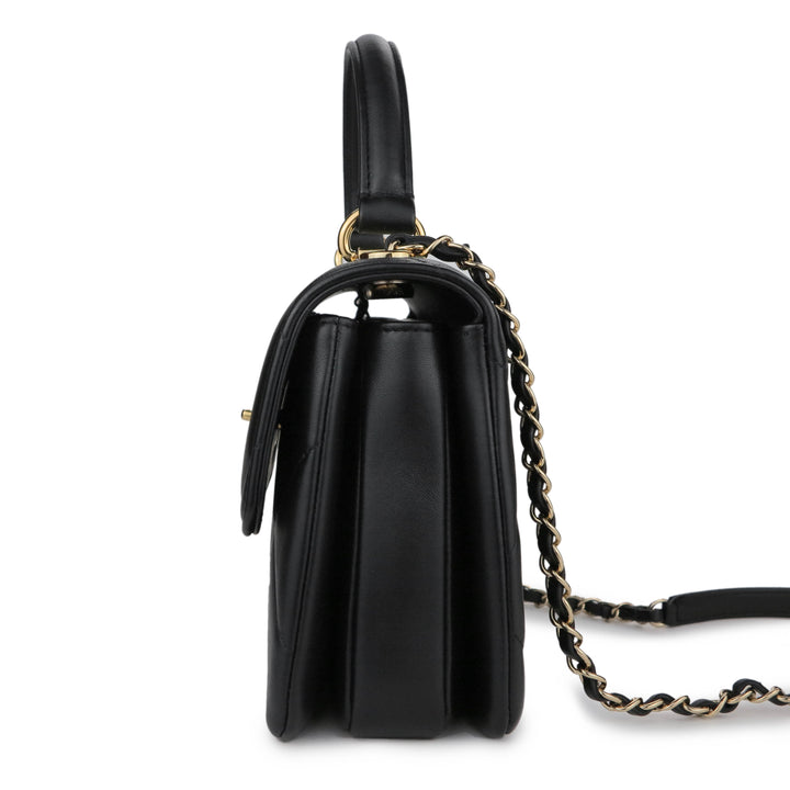 Chanel Black CC Bullet Handle Small Shopping Bag – The Closet