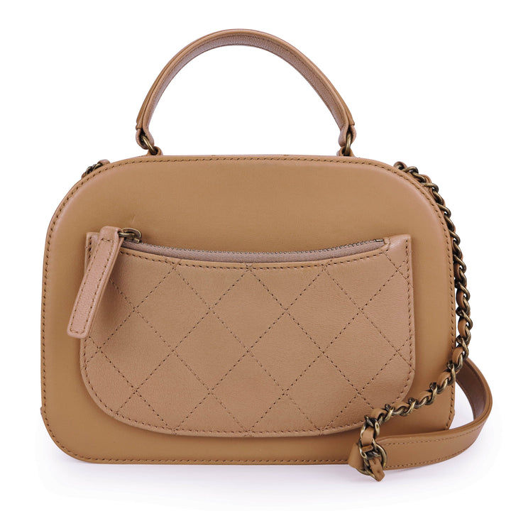 Chanel Womens Chocolate Box Bowling Bag Small – Luxe Collective