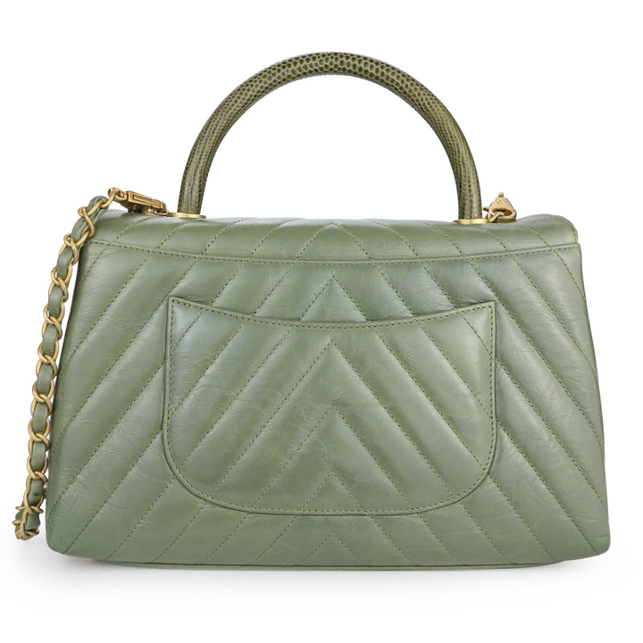 Chanel Timeless Handle Small Lamb Green
