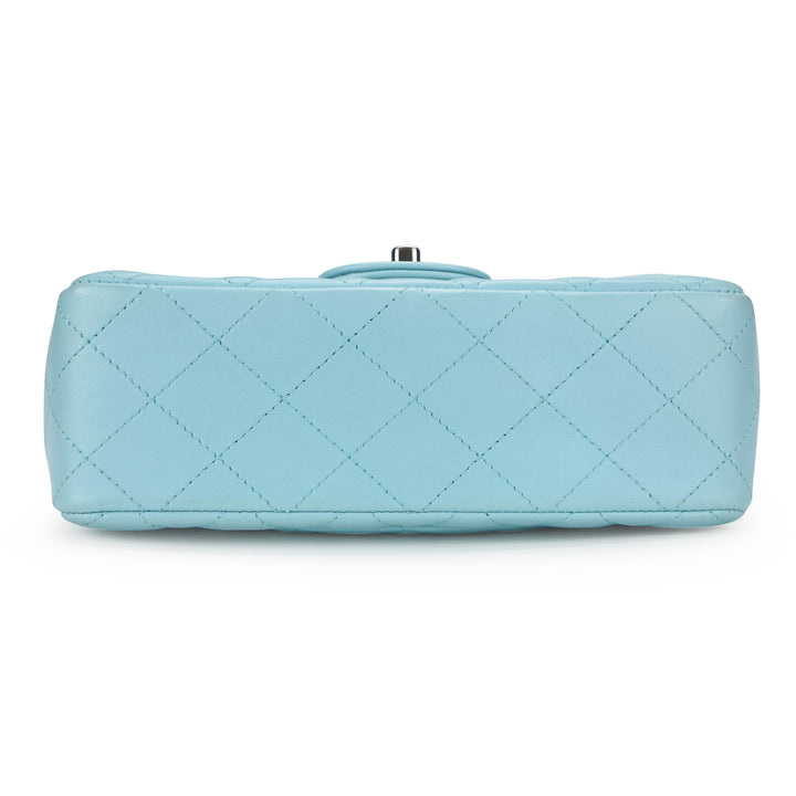 CHANEL Mini Rectangular Flap Bag in 19C Tiffany Blue Lambskin - Dearluxe.com