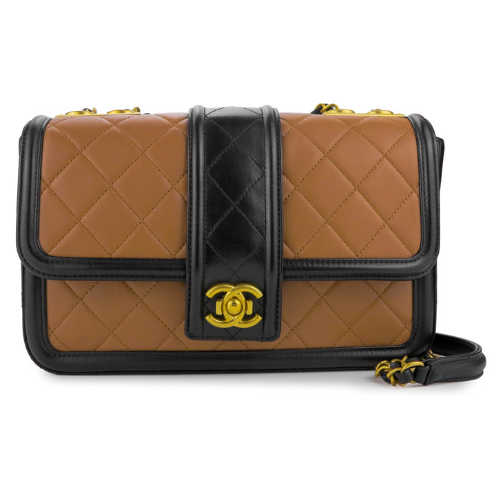 CHANEL Caviar Quilted Jumbo Double Flap Light Brown 1289020