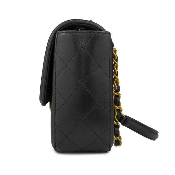 CHANEL Elegant CC Medium Flap Bag in Caramel Black Lambskin | Dearluxe