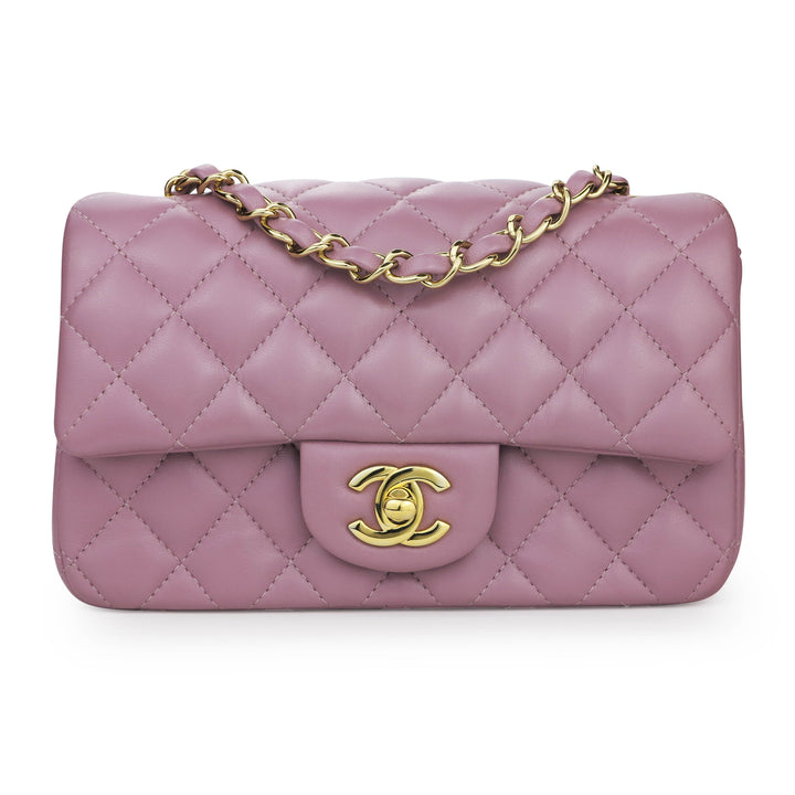 Chanel Light Purple Lambskin Mini Rectangular Flap Bag – Its A Luv Story
