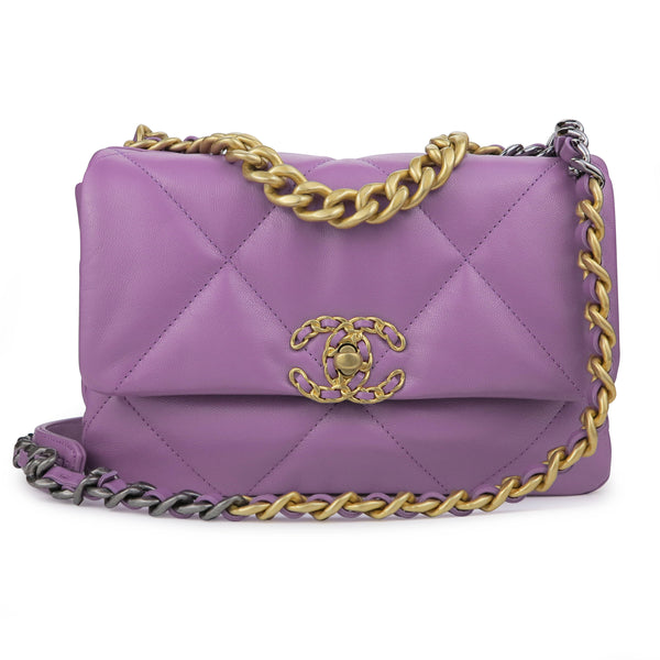Chanel Purple Quilted Lambskin Rectangular Mini Classic Flap Bag