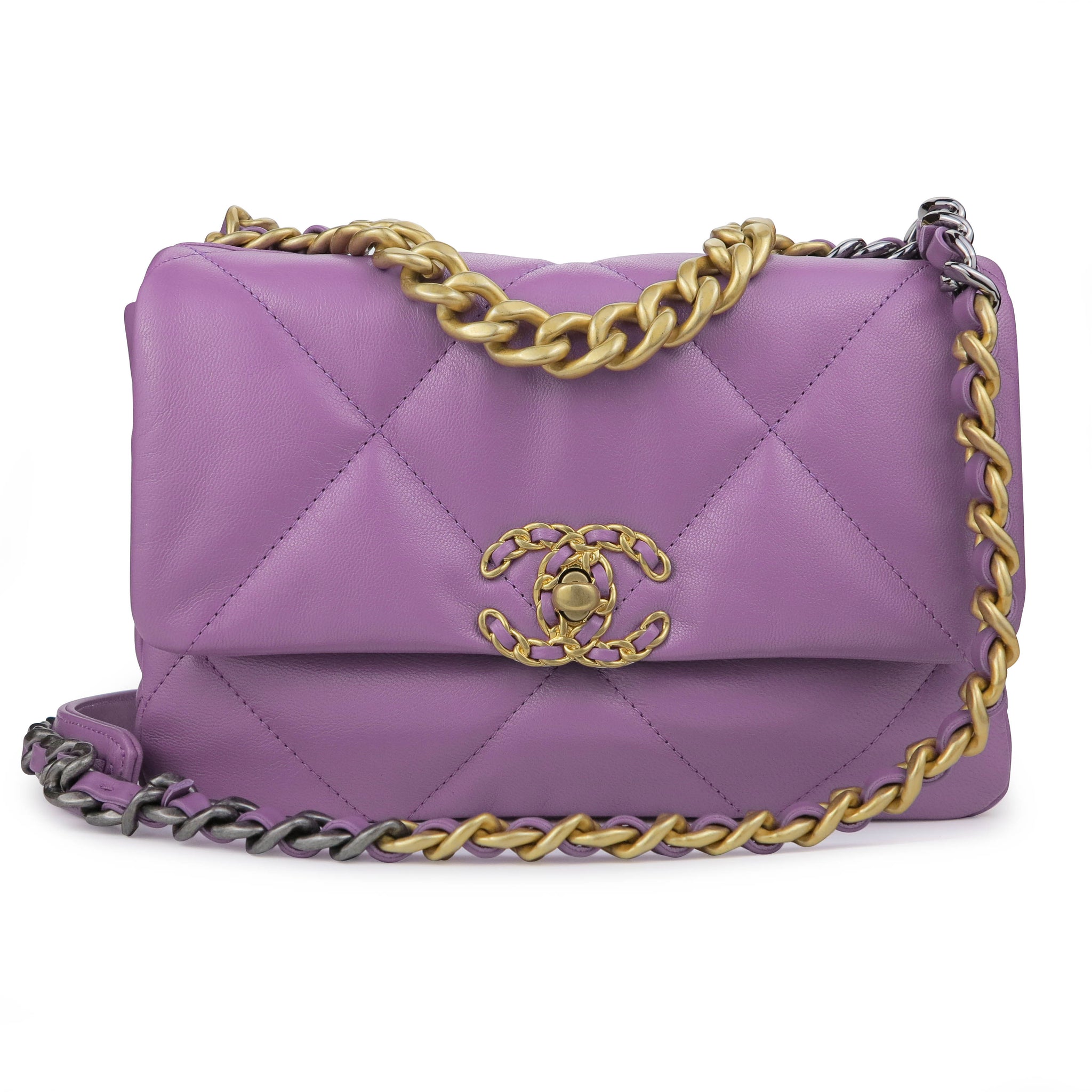 Oversætte Som svar på Produkt CHANEL CHANEL 19 Small Flap Bag in Purple Lambskin | Dearluxe