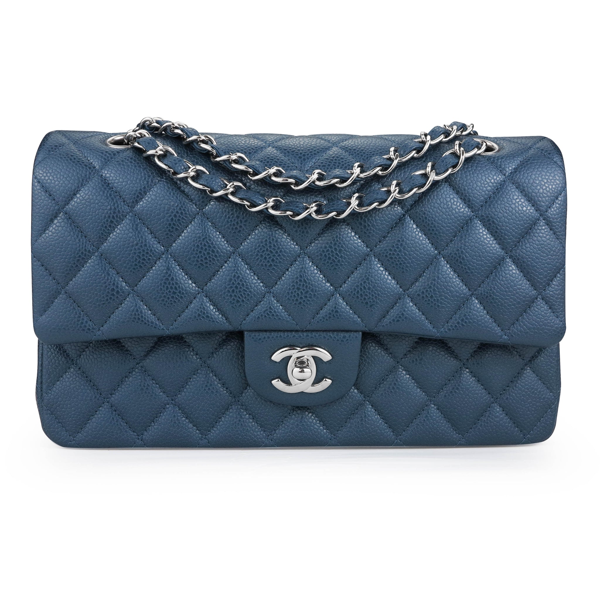 CHANEL Medium Classic Double Flap Bag in 15C Pearly Caviar - Dearluxe.com