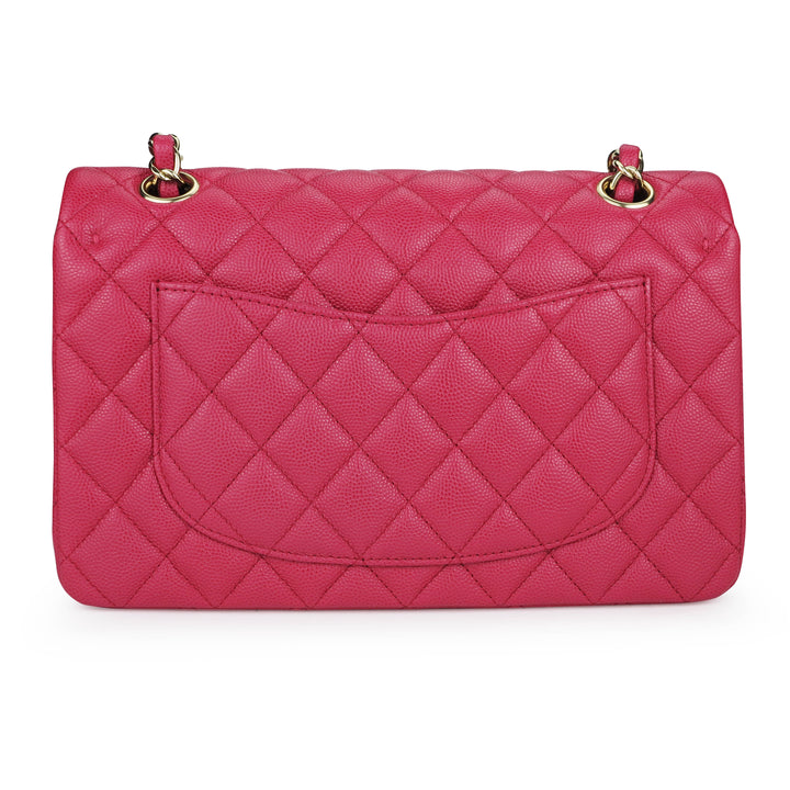 CHANEL 21B Dark Pink Calf Skin Coco Lady Small Top Handle Flap Bag