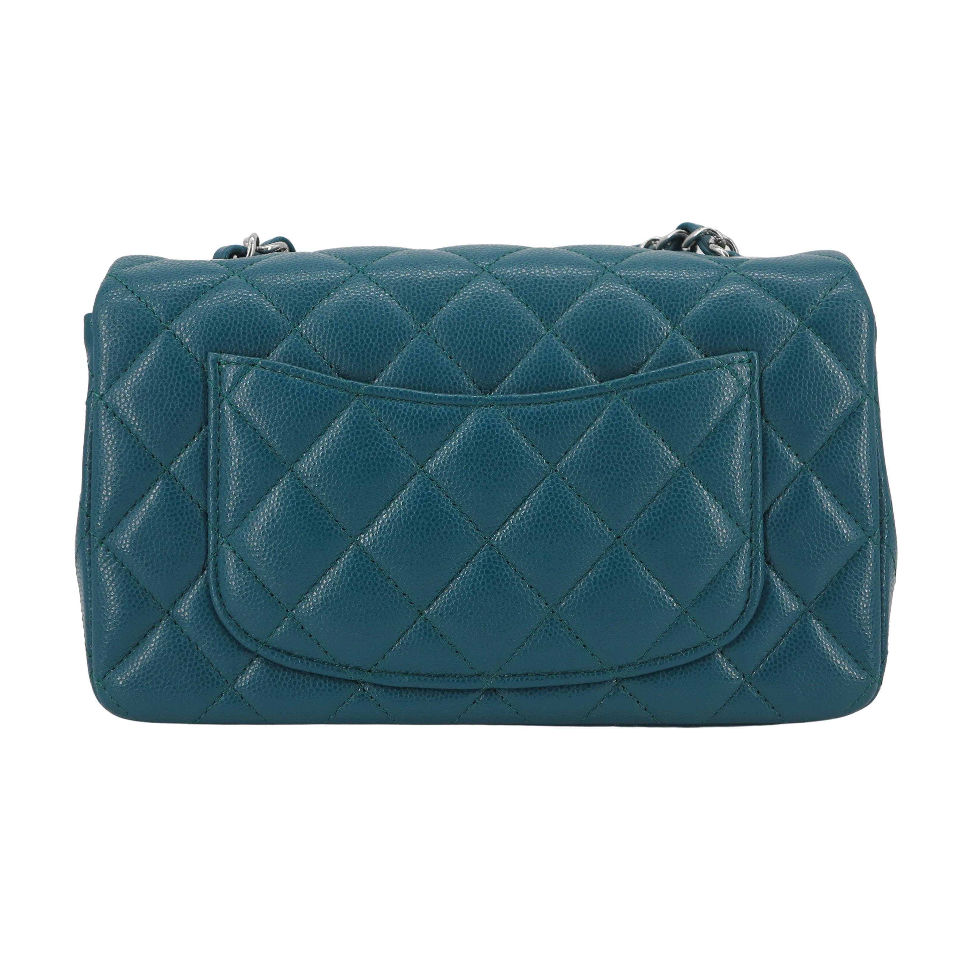 Chanel classic flap online bag turquoise