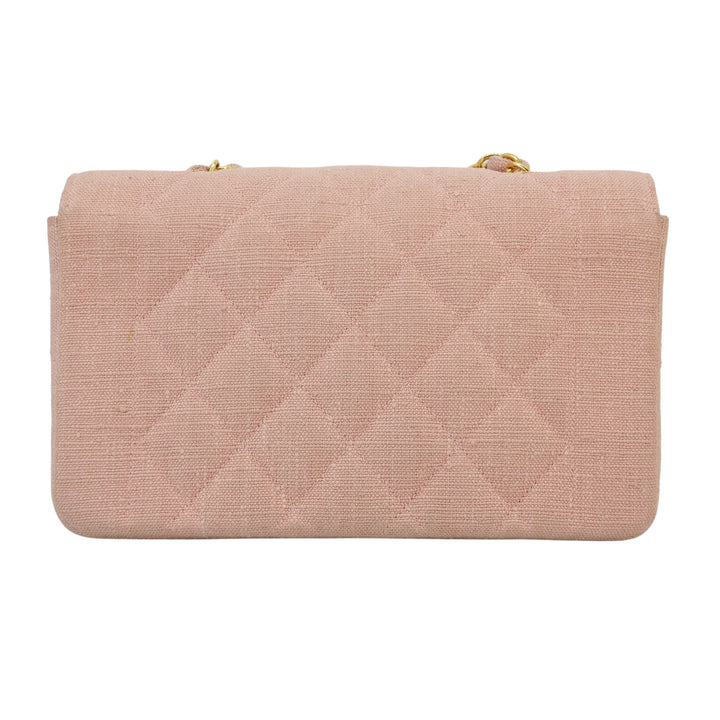 CHANELVintage Small Diana Flap Bag in Pink Linen - Dearluxe.com