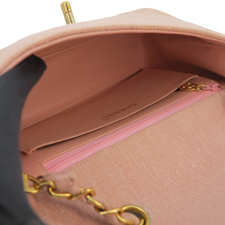 CHANELVintage Small Diana Flap Bag in Pink Linen - Dearluxe.com