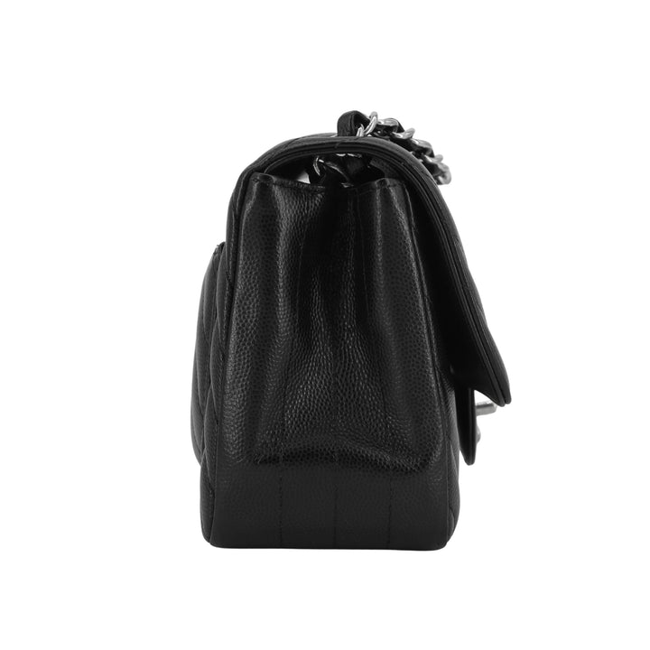 CHANEL Classic Chevron Mini Square Flap Bag in Black Caviar - Dearluxe.com