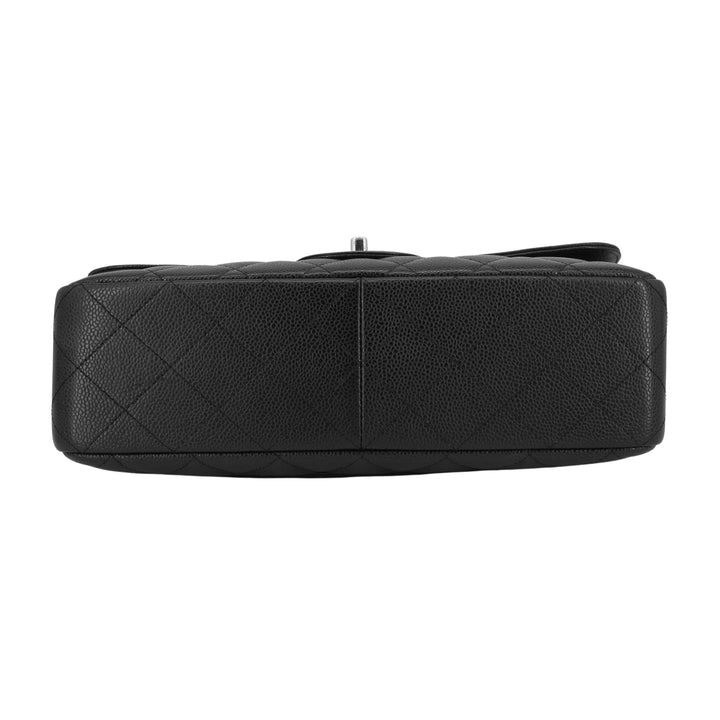 Chanel Jumbo Classic Single Flap Bag in Black Caviar | Dearluxe