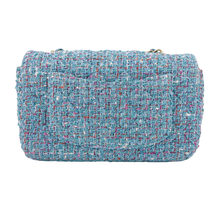 Chanel Mini Rectangular Flap Bag in 21S Blue Tweed | Dearluxe