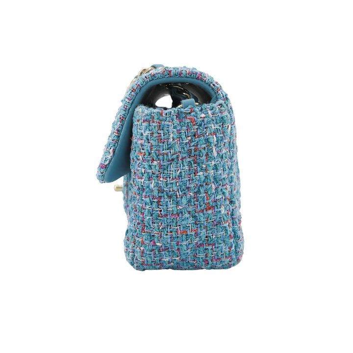 chanel multicolor tweed bag