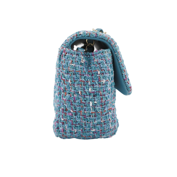 CHANEL Mini Rectangular Flap Bag in 21S Blue Tweed