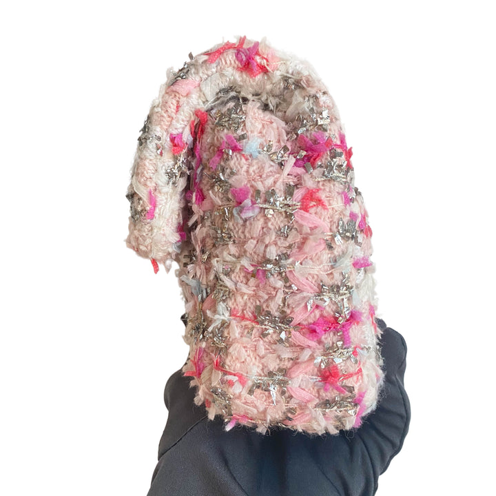 CHANEL 18S Pink Glitter Tweed Mini Flap Bag - Dearluxe.ccom