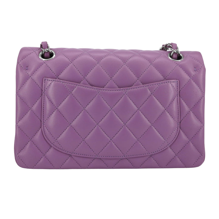 CHANEL Small Classic Double Flap Bag in Purple Lambskin - Dearluxe.com