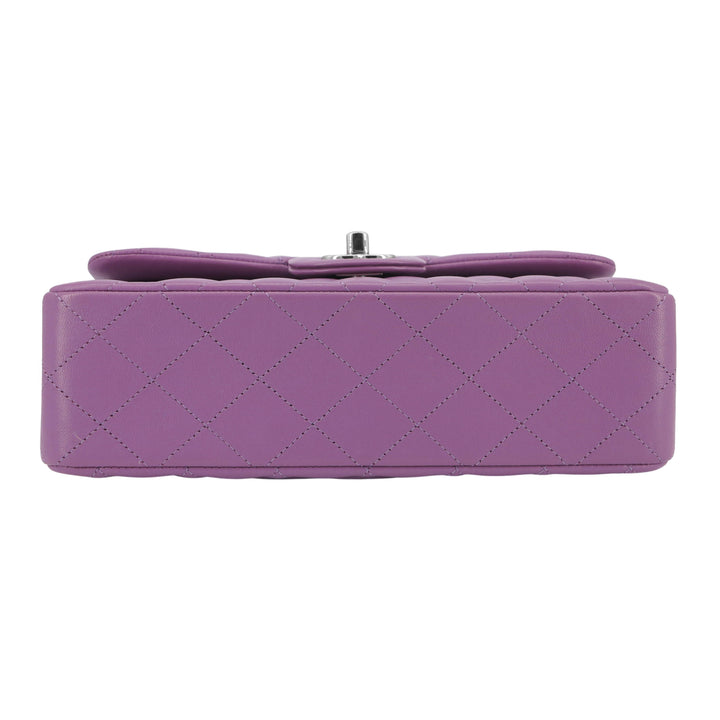 Chanel Small Classic Double Flap Bag in Purple Lambskin | Dearluxe