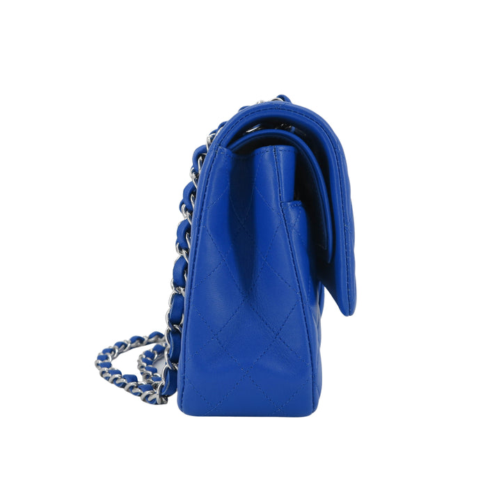 CHANEL Medium Classic Double Flap Bag in Cobalt Blue Lambskin SHW - Dearluxe.com