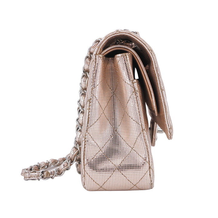 CHANEL Medium Classic Double Flap Bag in 15C Pink Gold Calfskin Pixel Effect - Dearluxe.com