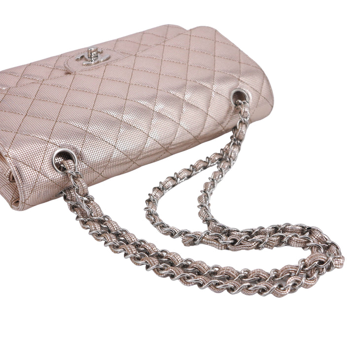 CHANEL Medium Classic Double Flap Bag in 16C Pink Gold Calfskin Pixel Effect - Dearluxe.com