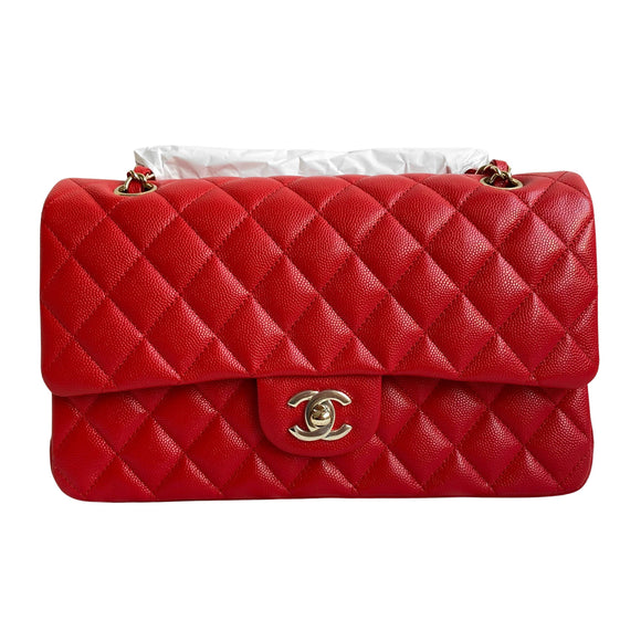 CHANEL Medium Classic Double Bag in 21S Red | Dearluxe