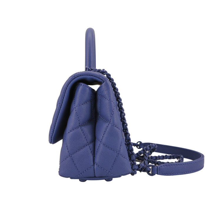 Chanel Extra Mini Coco Handle Flap Bag in Purple Caviar - Dearluxe.com
