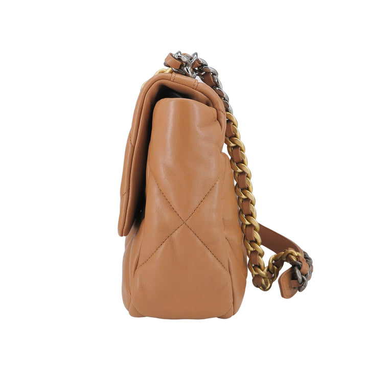 CHANEL Chanel 19 Medium Flap Bag in 21K Caramel Lambskin