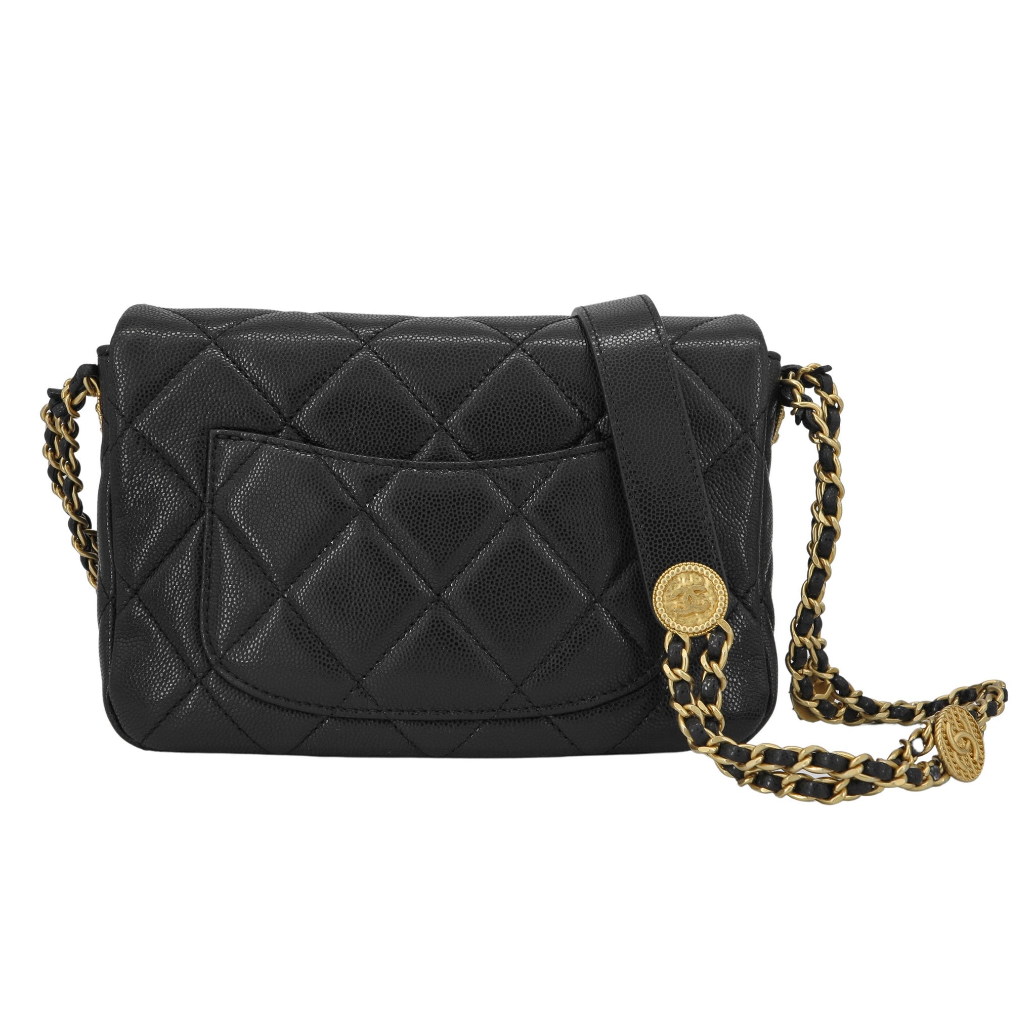 Chanel Metallic Quilted Calfskin Jeweled CC Crossbody Bag  LuxuryPromise