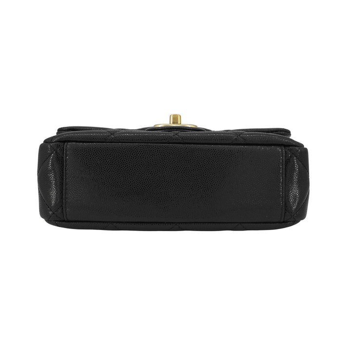 Chanel 22A Black Caviar Small Coco Top Handle Flap Bag – LuxuryPromise