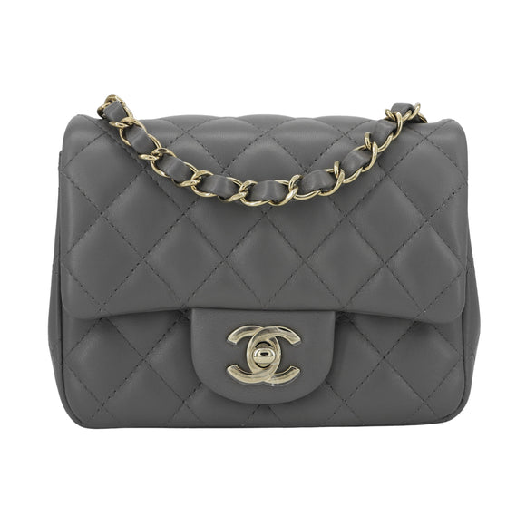 Chanel grey lambskin Outlet