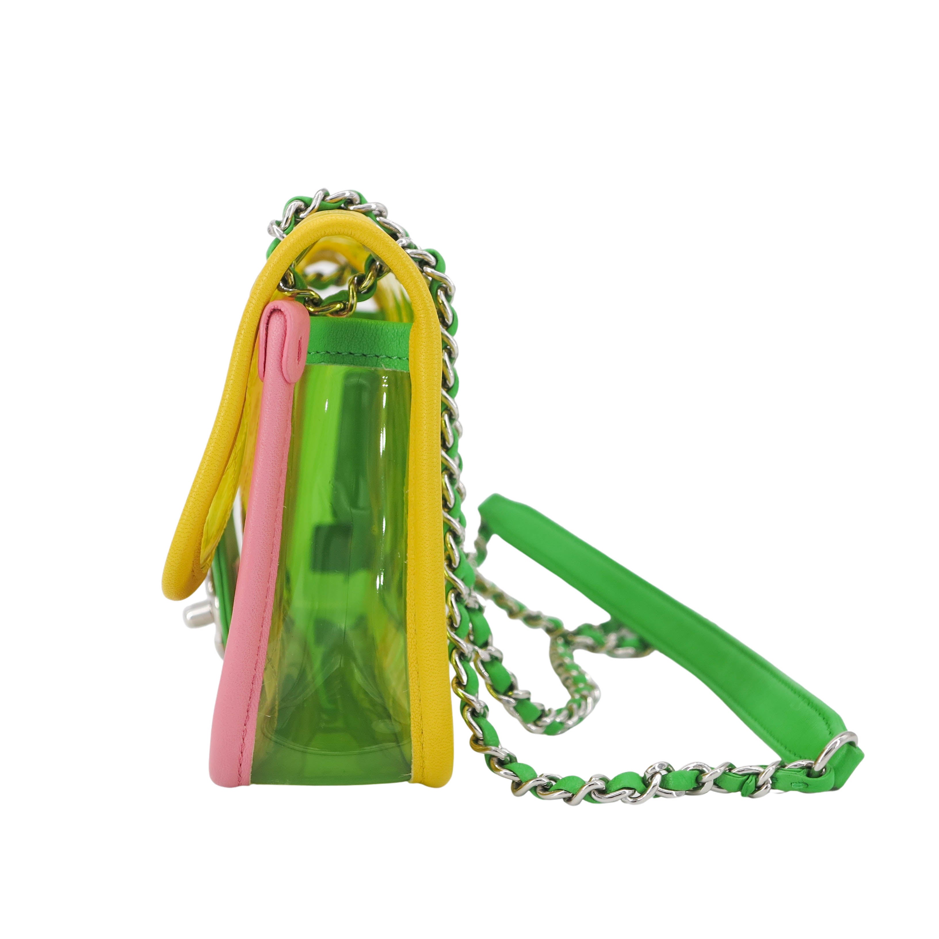 CHANEL PVC Coco Splash Yellow Mini Flap Bag | Dearluxe