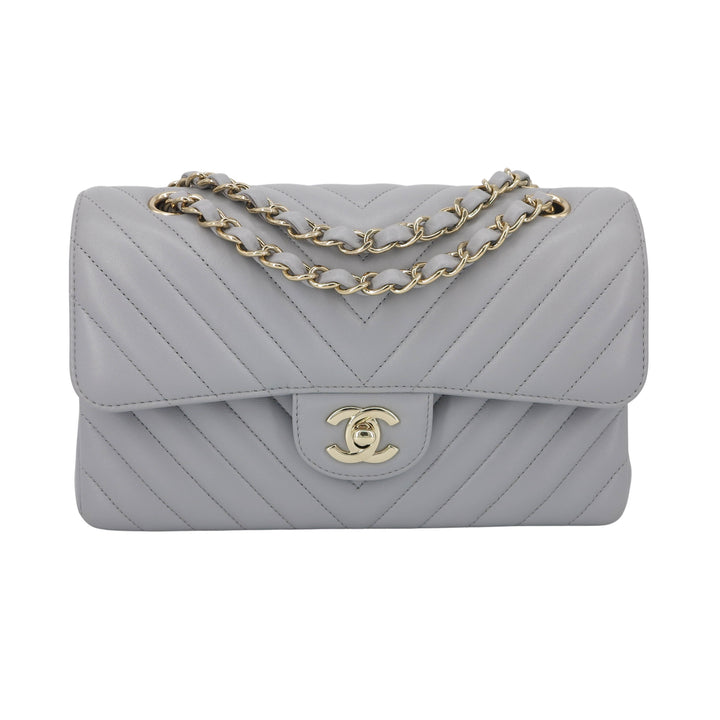 Chanel Small Classic Lambskin Leather Double Flap Bag (SHG-Z0Wpq5