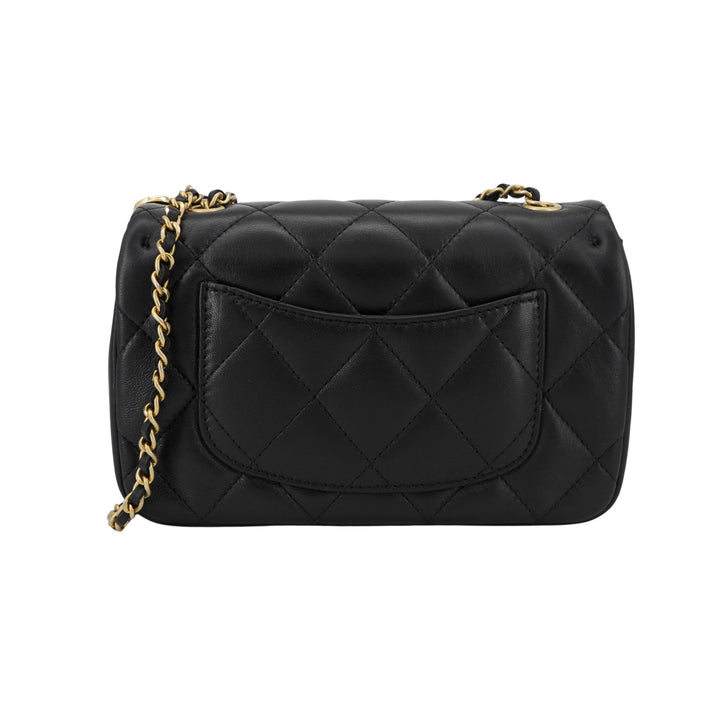 CHANEL 22B Iridescent Black Mini Flap Bag LGHW *New - Timeless