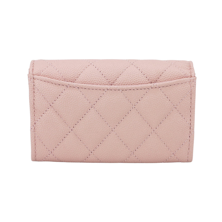Chanel CC Key Holder Caviar Leather Case Wallet Pink 22826381