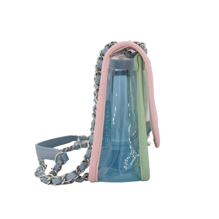 CHANEL Coco Splash PVC Medium Flap Bag Pink Blue Green - Dearluxe.com