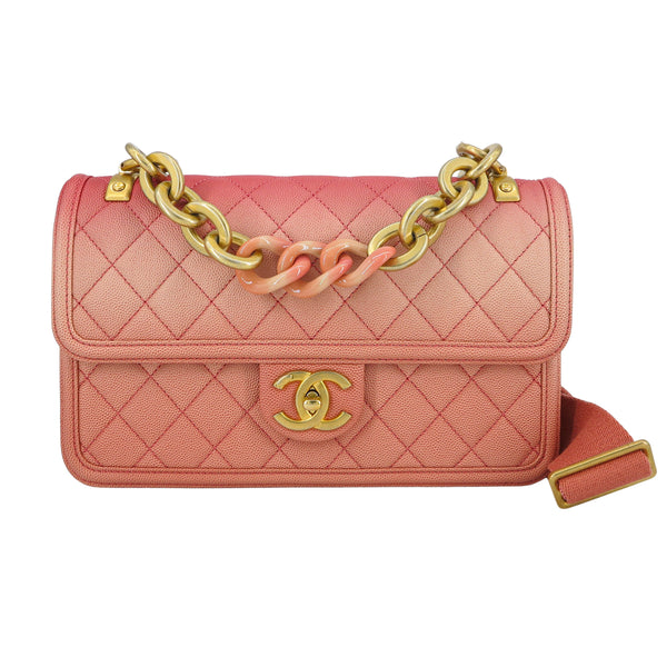 Chanel 19C Barbie Pink Caviar Medium Classic Flap Bag | Dearluxe