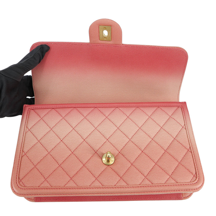 CHANEL Sunset On The Sea Medium Flap Bag in Coral Pink Caviar - Dearluxe.com