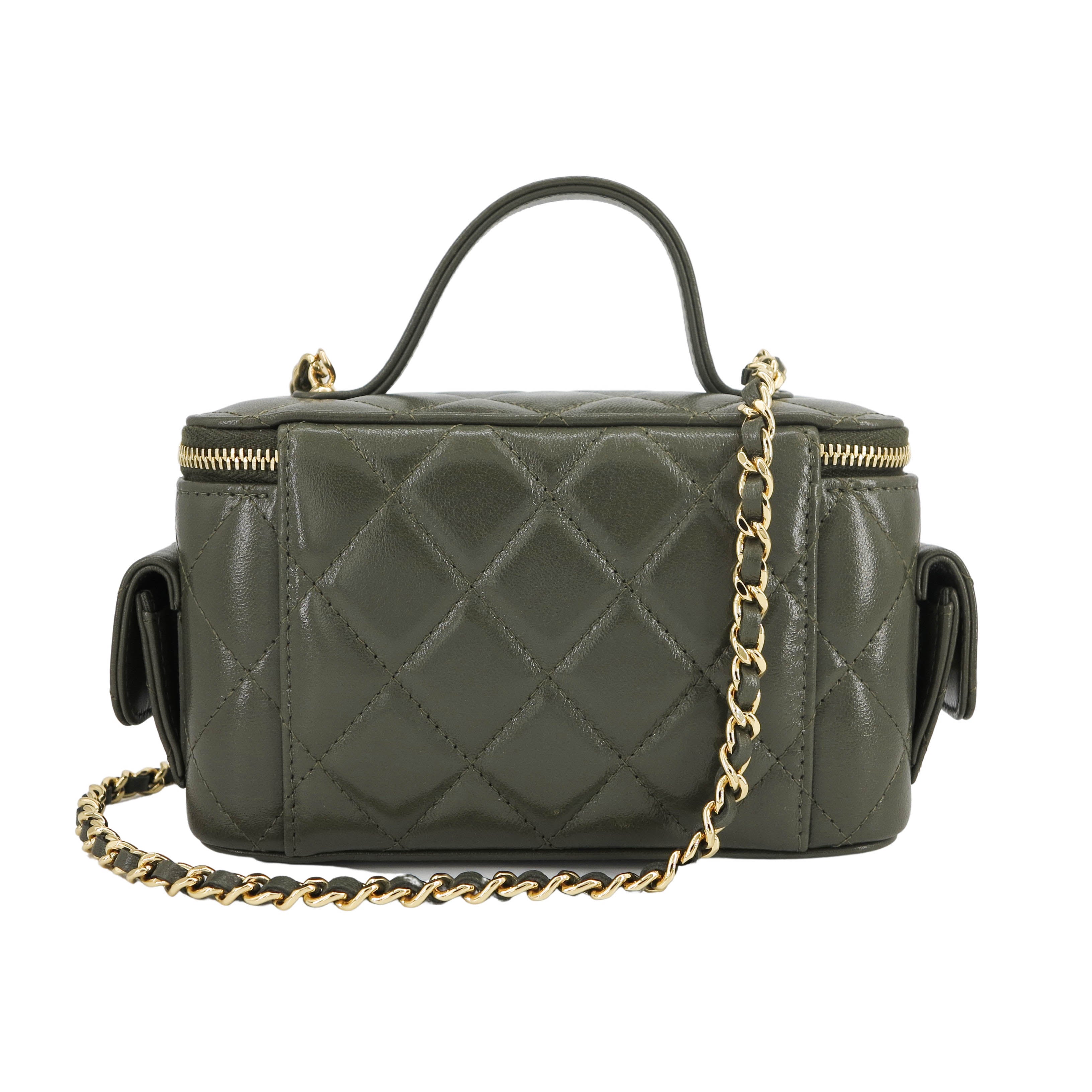 Chanel vanity hot sale case green