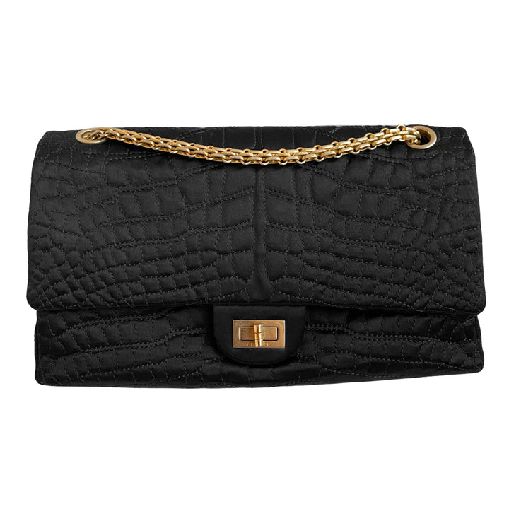 Chanel 2.55 Reissue 225 Double Flap Bag in Black