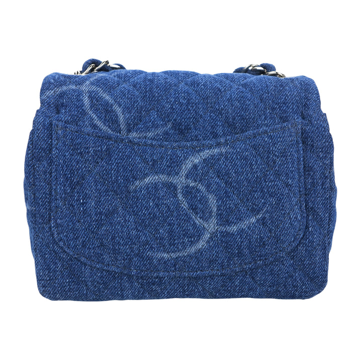 CHANEL 20B CC Blue Denim Square Mini Flap Bag - Timeless Luxuries