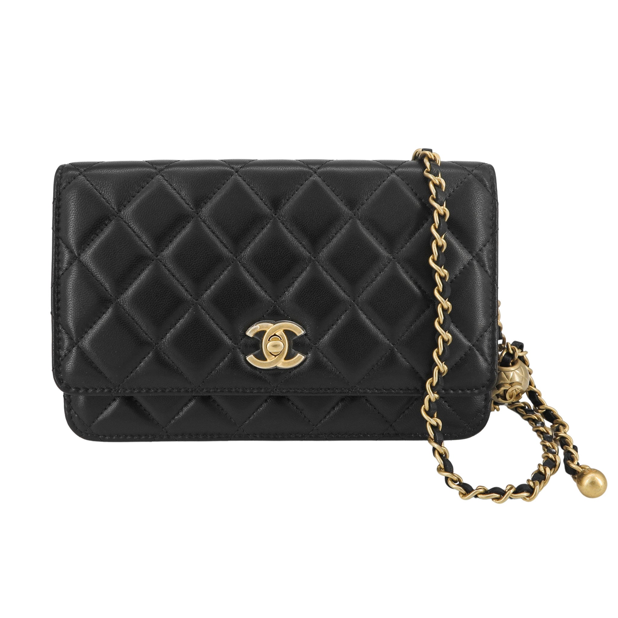 Chanel White Quilted Lambskin Wallet On Chain Pearl Crush Gold Hardware  Available For Immediate Sale At Sothebys