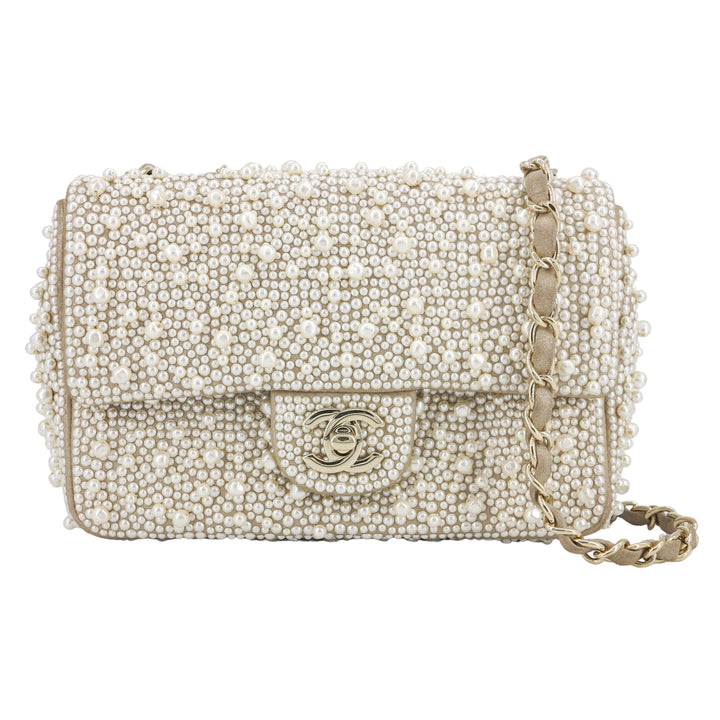 Chanel Pearl Bridal Bag CHANEL 17A Ritz Pearl Mini Flap Bag Dearluxe