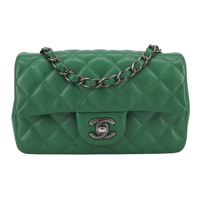 pink and green chanel purse caviar