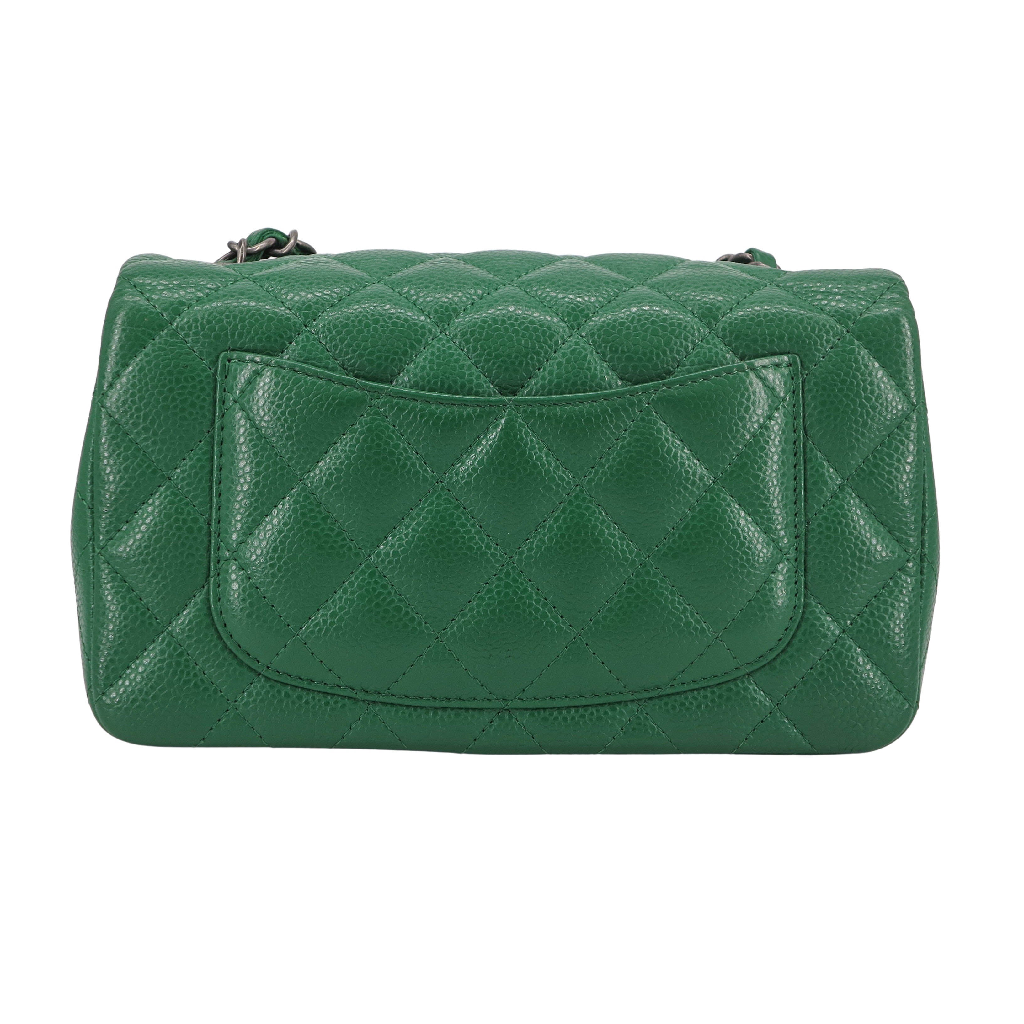 Chanel dark green discount bag