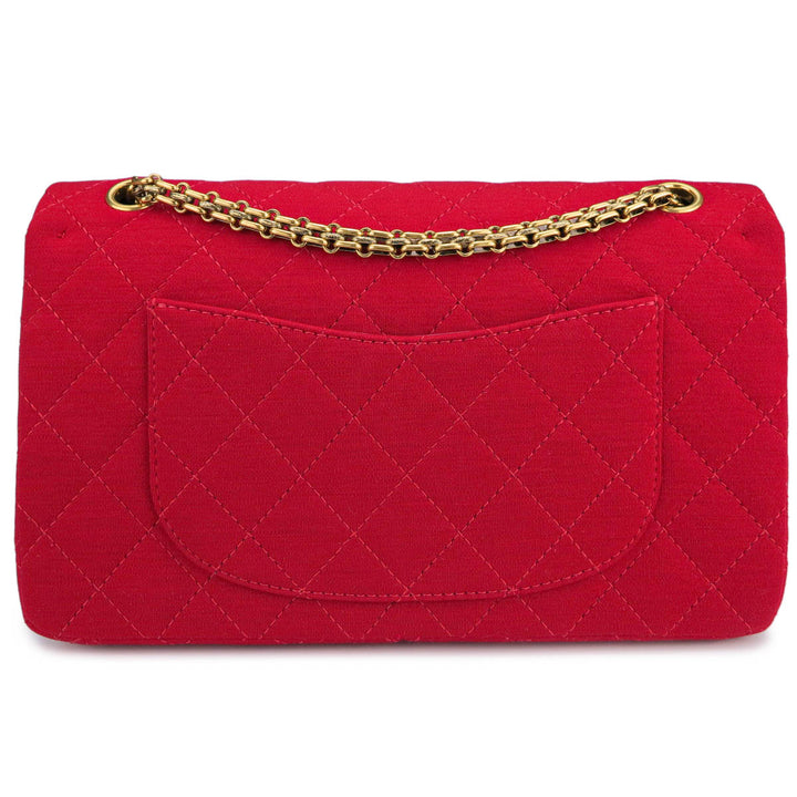 Chanel 2.55 Reissue Flap Bag Size 226 in Red Jersey