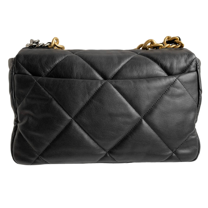 CHANEL Chanel 19 Medium Flap Bag in Black Goatskin - Dearluxe.com