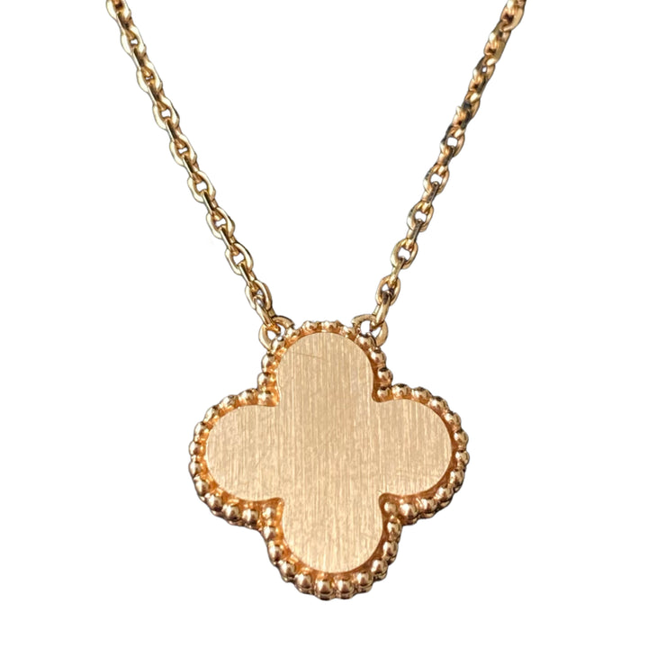 VAN CLEEF & ARPELS 2012 White Mother-of-Pearl Vintage Alhambra Diamond Holiday Pendant Necklace - Dearluxe.com