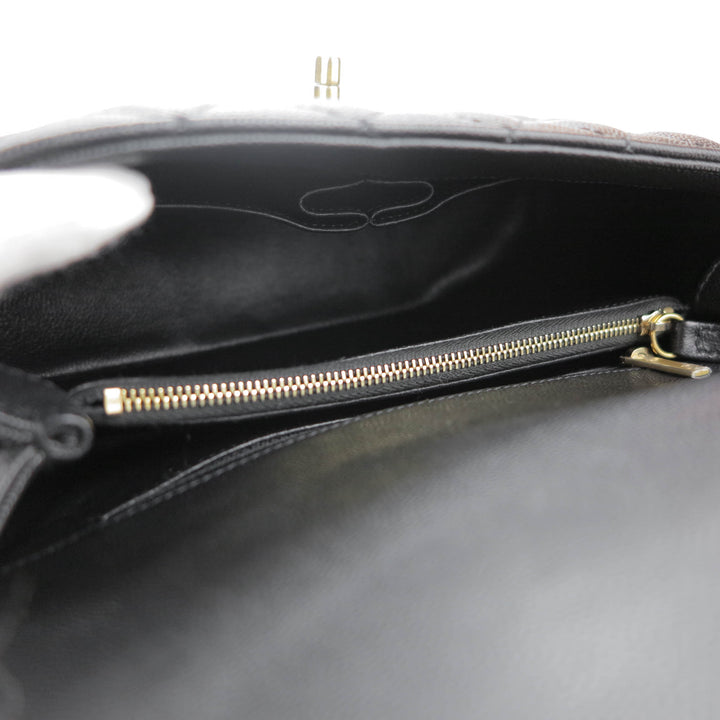 CHANEL Small Coco Handle Bag with Lizard Handle in Black Caviar - Dearluxe.com