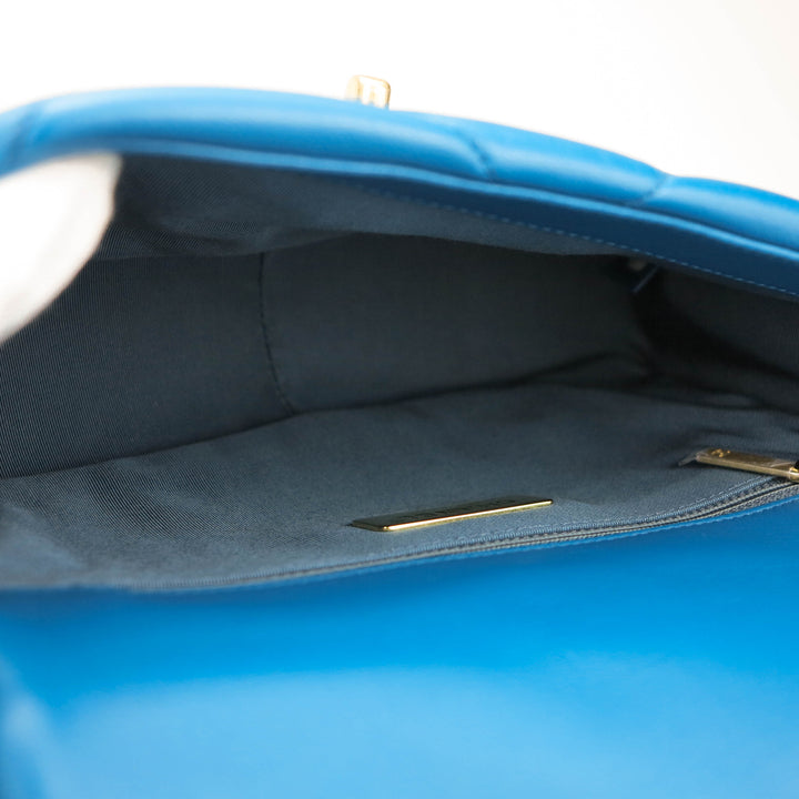 CHANEL CHANEL 19 Small Flap Bag in Teal Blue Lambskin - Dearluxe.com